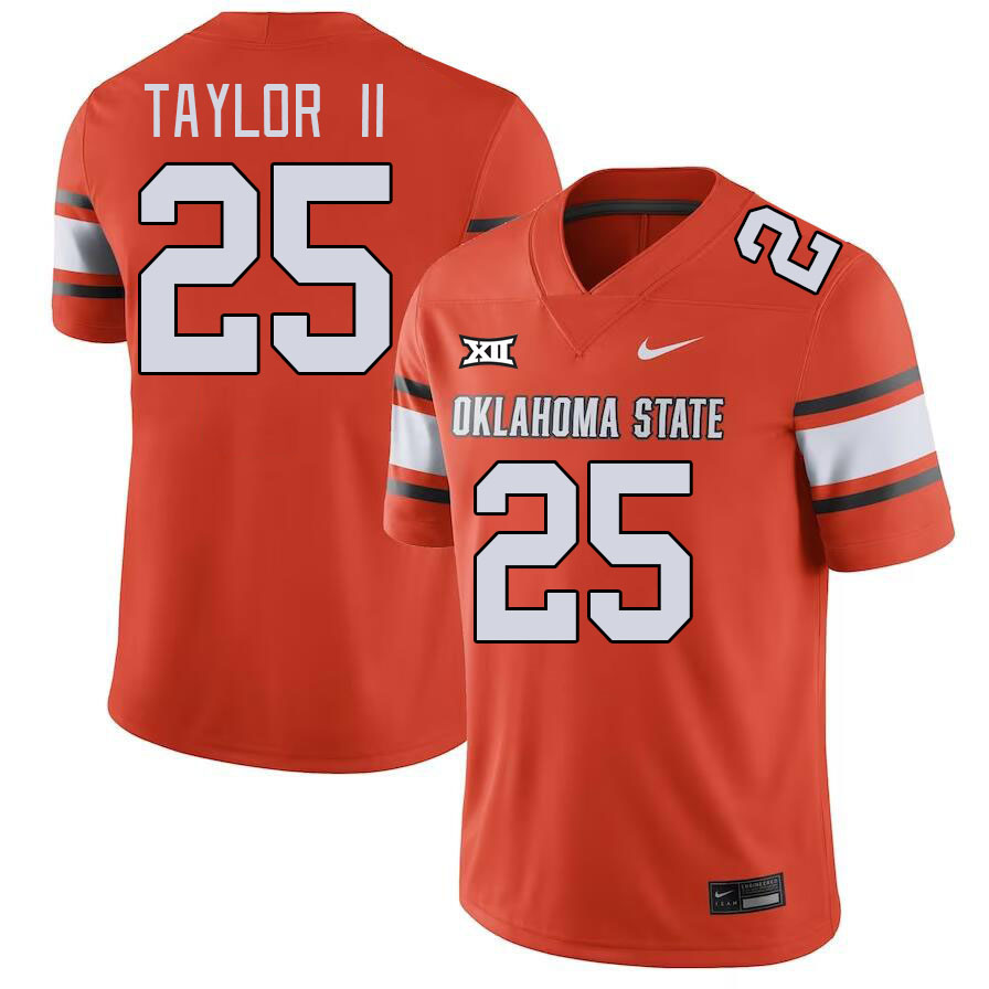 Oklahoma State Cowboys #25 Jason Taylor II College Football Jerseys Stitched Sale-Orange